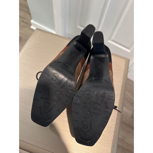 Sacha London Brenda Suede Oxford High Heel Pumps Size 8 - Picture 8 of 9